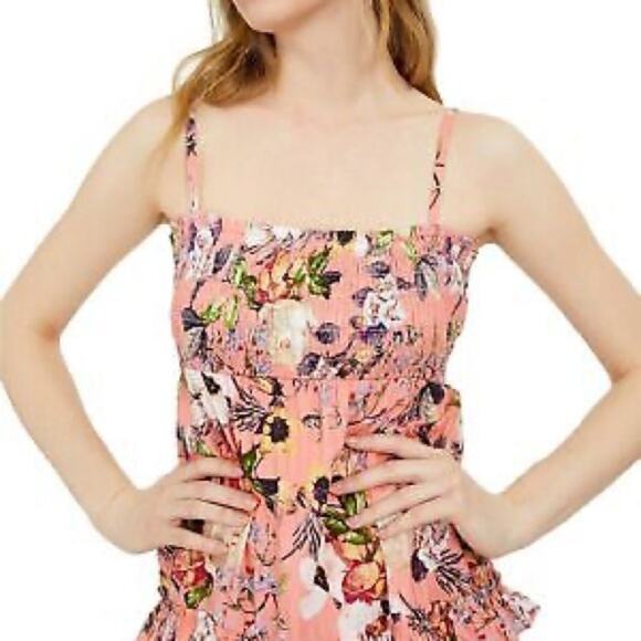 INC Wmn's Petite Coral Lined Spaghetti Strap Square Neck Midi Fit Flare Dress PM - Picture 8 of 12